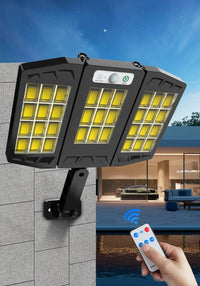 FARO SOLARE FARETTO CON TELECOMANDO SENSORE DI MOVIMENTO 264 LED COB HS-V97