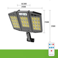 FARO SOLARE FARETTO CON TELECOMANDO SENSORE DI MOVIMENTO 264 LED COB HS-V97