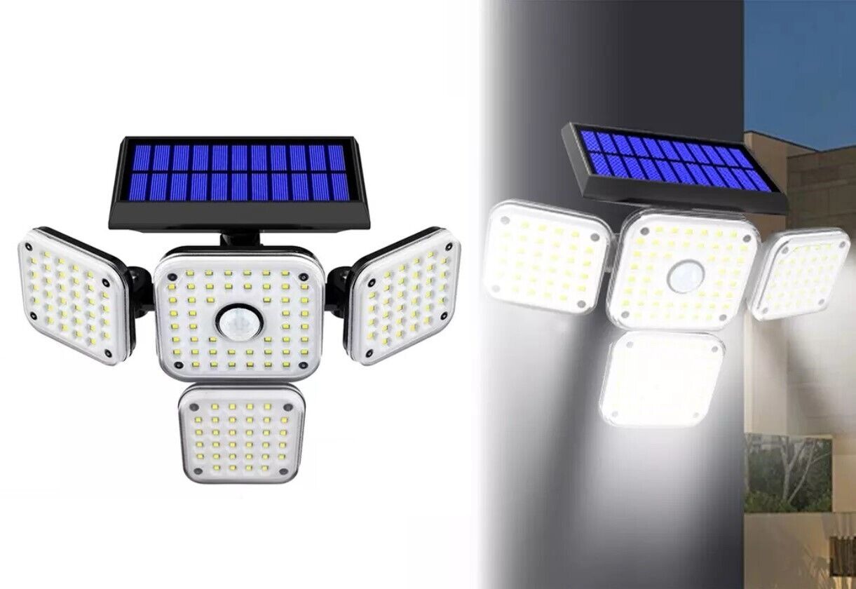 FARO SOLARE FARETTO ORIENTABILE CON SENSORE DI MOVIMENTO 144 LED SMD TY05117