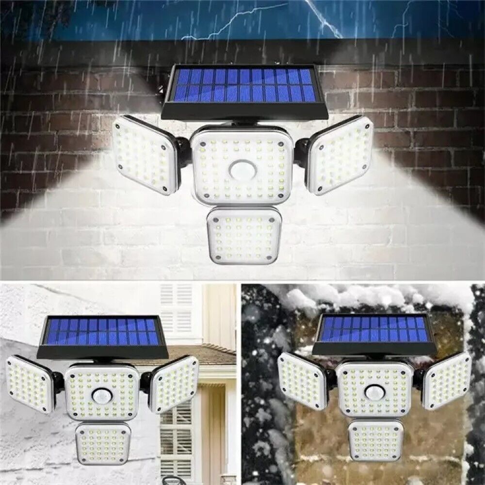 FARO SOLARE FARETTO ORIENTABILE CON SENSORE DI MOVIMENTO 144 LED SMD TY05117