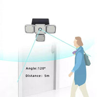 FARO SOLARE FARETTO ORIENTABILE CON SENSORE DI MOVIMENTO 144 LED SMD TY05117