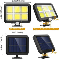 FARO SOLARE LED CON PANNELLO FARETTO SENSORE DI MOVIMENTO 120 LED COB XZ-F120
