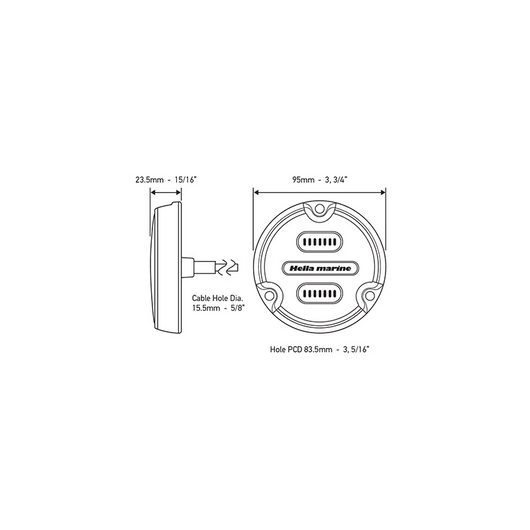 FARO SUB APELO A2 LED BRONZE B/BLU