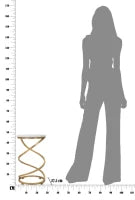 Tavolinetto Spiral Marble cm Ø 27,5X47,5