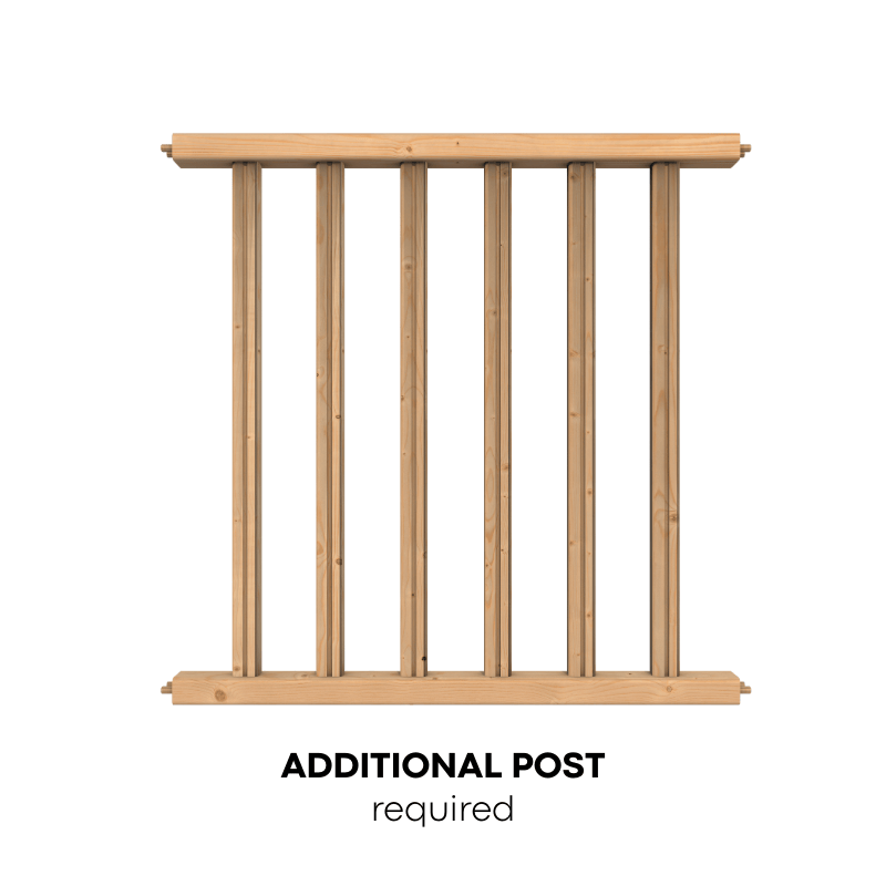 SELVA – Kit di riempimento per parapetto in legno 1 m