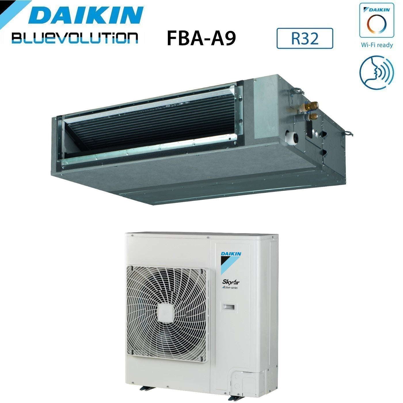 Climatizzatore Condizionatore Daikin Bluevolution Canalizzato Canalizzabile Media Prevalenza 42000 Btu FBA125A + AZAS125MV1 Monofase R-32 Wi-Fi Optional