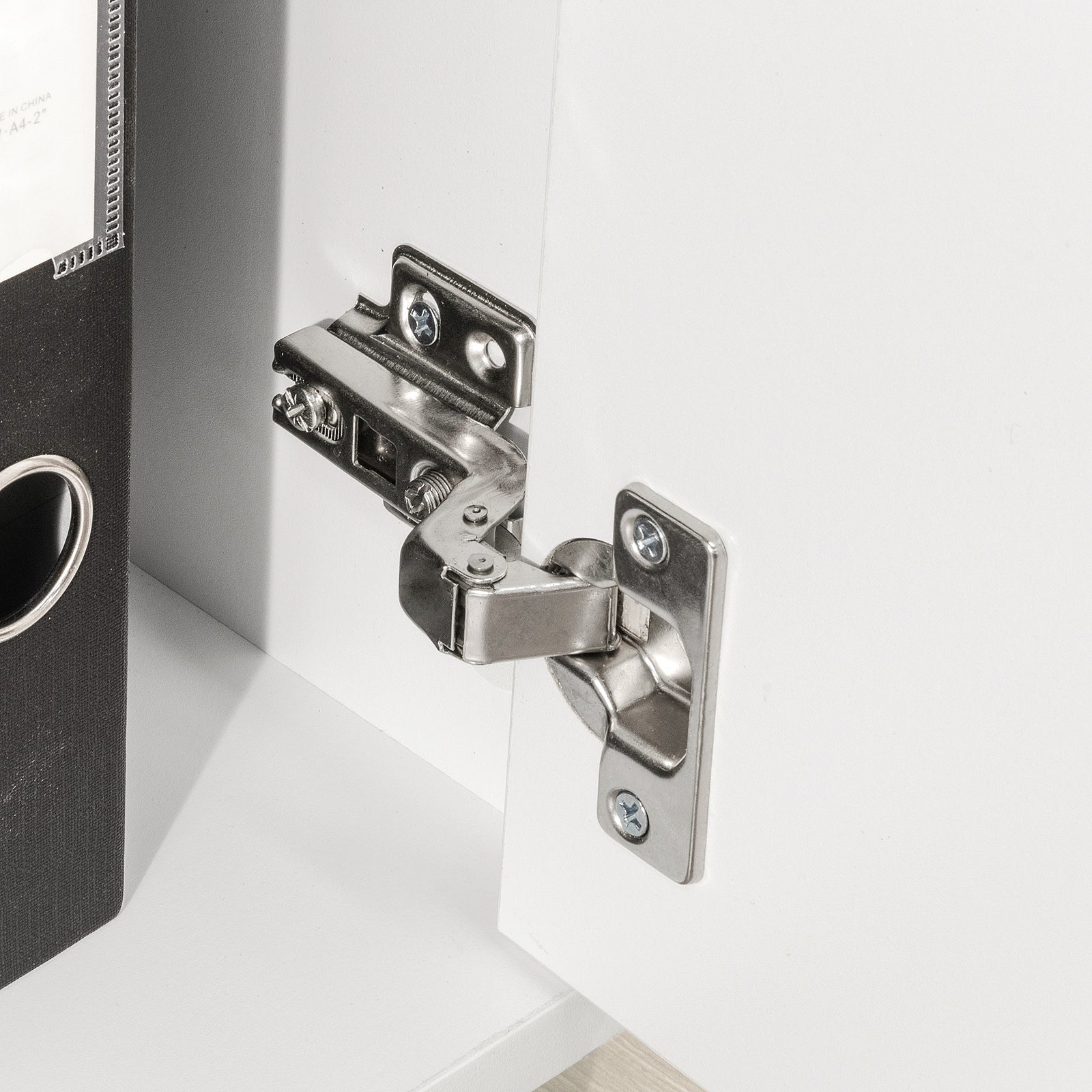 Tavolo stampante con cassetto e porta Carrello Tavolino da salotto Comodino Piccolo Comodino Bianco Comodini L50XP40xA75 cm FBT106-W