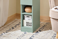 SoBuy Comodino Sottile comodino per camera da letto con cassetto e 2 ripiano comodini per camera da letto e soggiorno Tavolino divano Verde L20 x P35 x A61 cm FBT111-GR