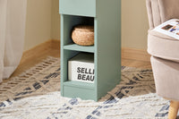 SoBuy Comodino Sottile comodino per camera da letto con cassetto e 2 ripiano comodini per camera da letto e soggiorno Tavolino divano Verde L20 x P35 x A61 cm FBT111-GR