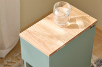 SoBuy Comodino Sottile comodino per camera da letto con cassetto e 2 ripiano comodini per camera da letto e soggiorno Tavolino divano Verde L20 x P35 x A61 cm FBT111-GR