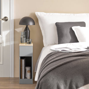 SET 2 Comodini 20x60x35 Cm Grigi FBT111-HGx2