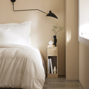 Comodino con cassetto per letto a molle 20x60x35 cm Naturale FBT111-N