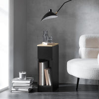 Comodino con cassetto per letto a molle 20x60x35 cm Nero FBT111-SCH