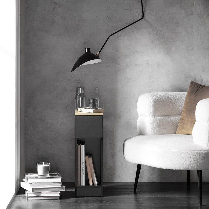 SET 2 Comodini 20x60x35 Cm Neri FBT111-SCHx2