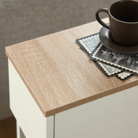 Comodino con cassetto per letto a molle 20x60x35 cm Bianco FBT111-WN