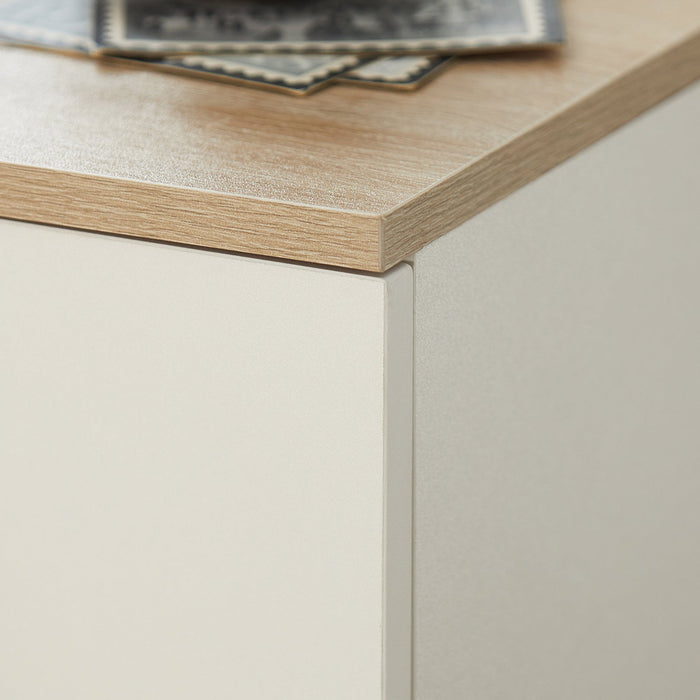 Comodino con cassetto per letto a molle 20x60x35 cm Bianco FBT111-WN