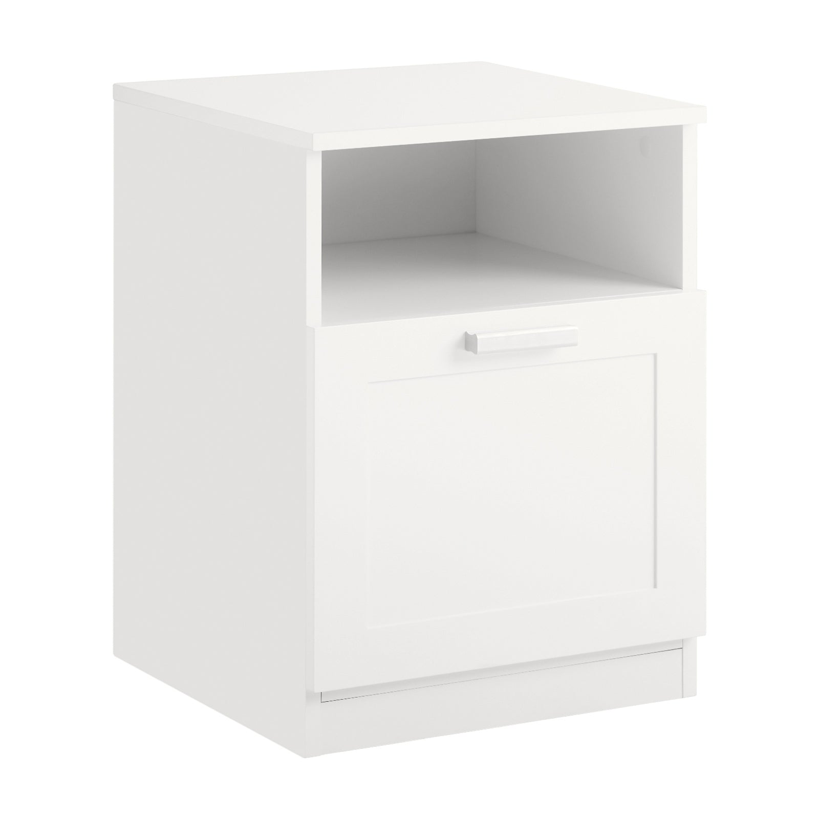 Comodino per letto Tavolino stretto Tavolo telefono Comodino con cassetti Bianco 39x39x55cm FBT112-W