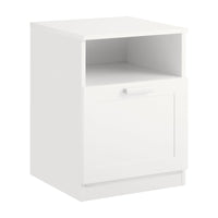 Comodino per letto Tavolino stretto Tavolo telefono Comodino con cassetti Bianco 39x39x55cm FBT112-W