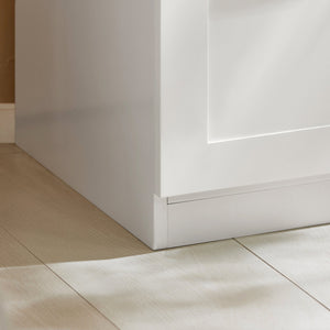 Comodino per letto Tavolino stretto Tavolo telefono Comodino con cassetti Bianco 39x39x55cm FBT112-W