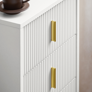 Comodini letto con cassetti Tavolino da salotto o soggiorno Tavolino telefono 40x40cm Bianco 3 cassetti FBT115-L-W