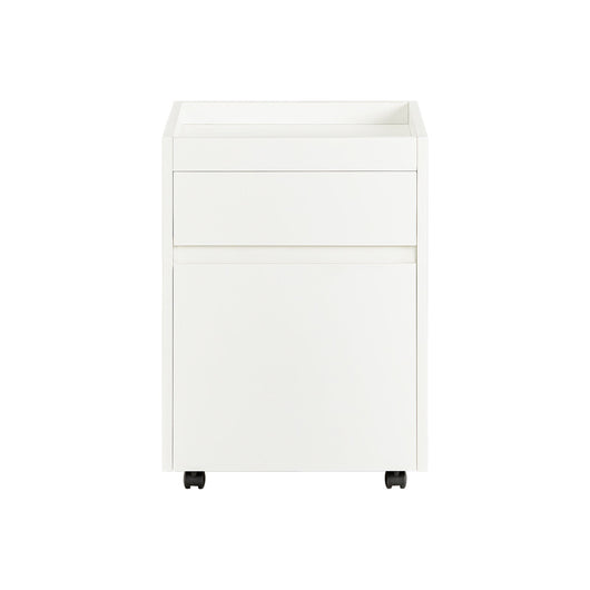 Carrello da ufficio Armadi archivio traslabili Tavolino stampante Comodino con ruote bianco 40x40x54cm FBT121-W