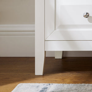 Comodino letto con 1 cassetto e un scomparto aperto Tavolino da salotto o soggiorno Tavolino telefono Bianco 45x35x60cm FBT131-W