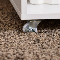 FBT134-W - Armadio per documenti, con 4 ruote, per ufficio, bianco, larghezza ca. 30 x 61 x 70 cm