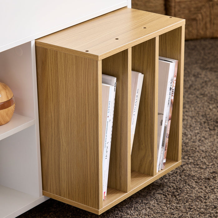 FBT134-W - Armadio per documenti, con 4 ruote, per ufficio, bianco, larghezza ca. 30 x 61 x 70 cm