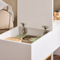 FBT134-W - Armadio per documenti, con 4 ruote, per ufficio, bianco, larghezza ca. 30 x 61 x 70 cm