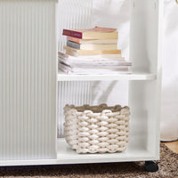 SoBuy Tavolino con ruote 75x35x61cm FBT141-W