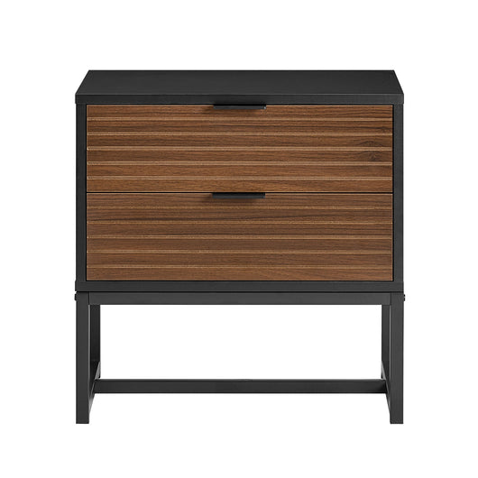 SoBuy Comodino per letto con 2 cassetti Tavolino stretto Comodino telefono vintage Marrone 50x40x50cm FBT156-BR