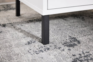 SoBuy Comodino letto con 2 cassetti Tavolino da divano Tavolino da salotto bianco 40x40x48 cm FBT157-W