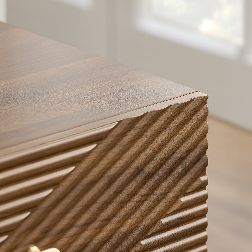 SoBuy Comodino Vintage con 2 Cassetti, Tavolino in Legno con Gambe in Legno di Gomma, Comodino per Camera da Letto, Soggiorno e Studio, Marrone, L45 × P40 × H58 cm, FBT170-N