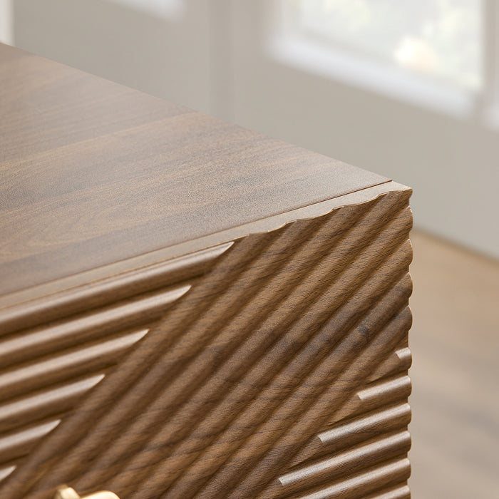 SoBuy Comodino Vintage con 2 Cassetti, Tavolino in Legno con Gambe in Legno di Gomma, Comodino per Camera da Letto, Soggiorno e Studio, Marrone, L45 × P40 × H58 cm, FBT170-N