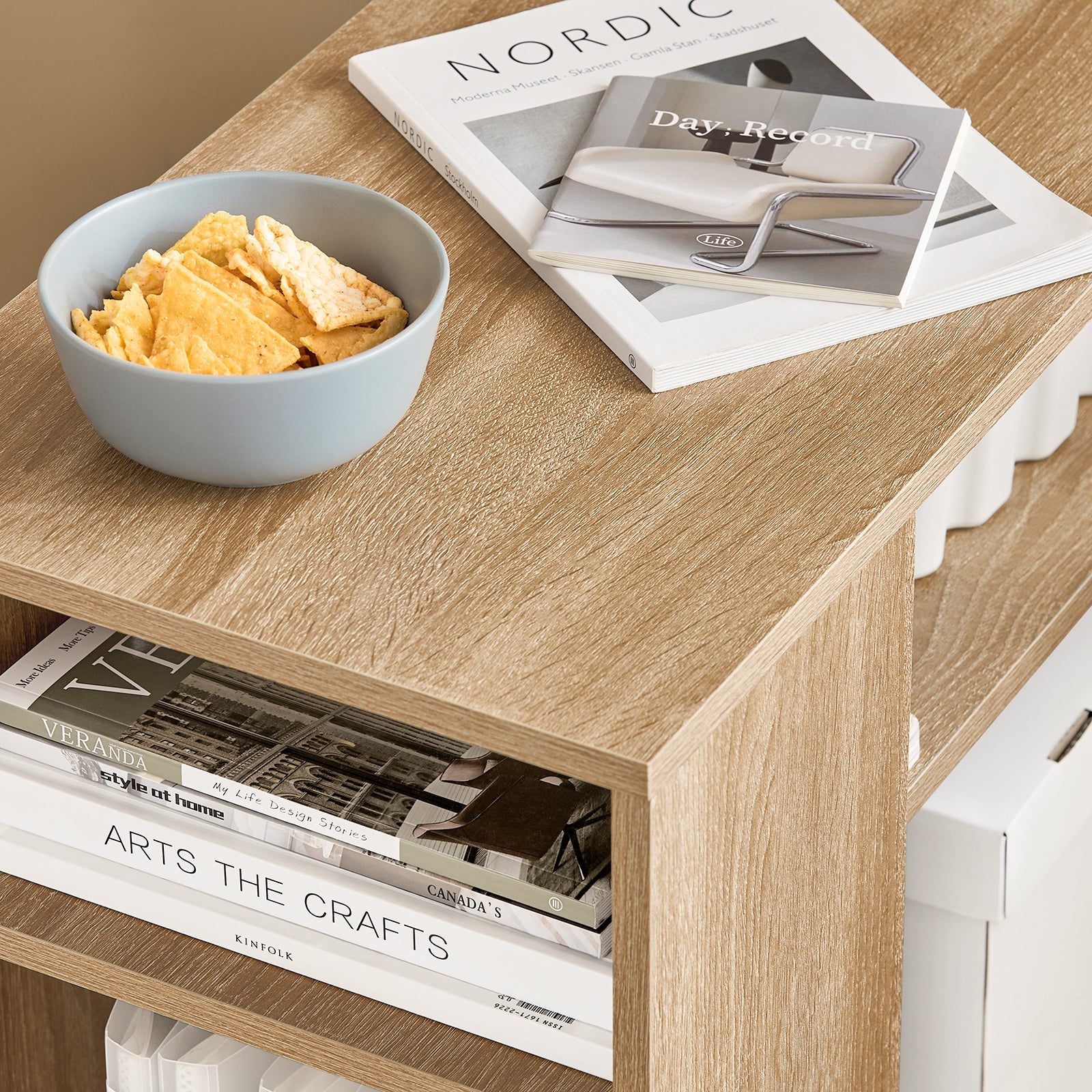 FBT34-N,Tavolino basso da salotto con ruote,Mobile multiuso