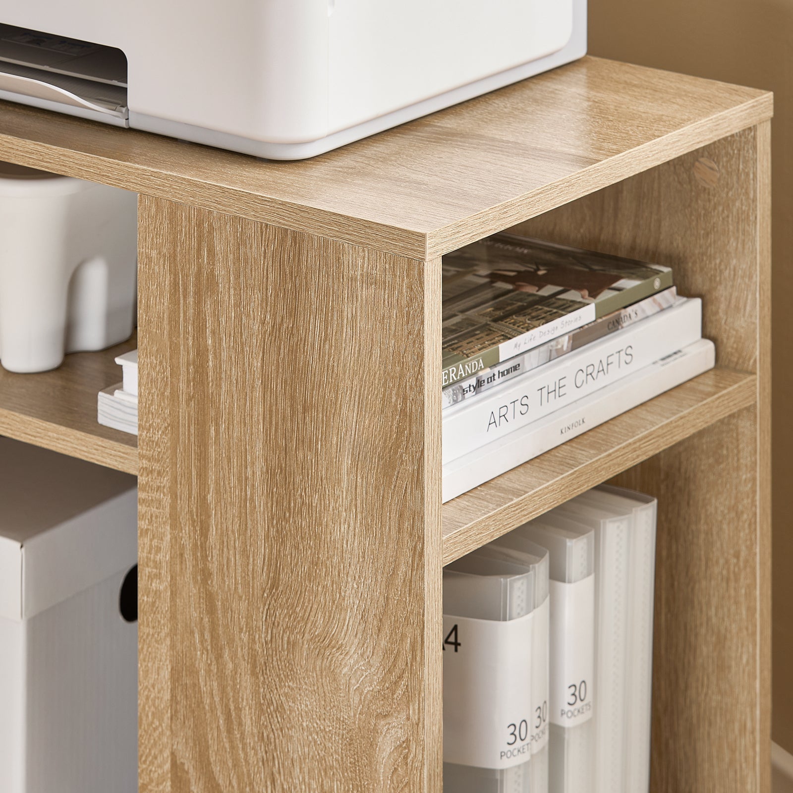 FBT34-N,Tavolino basso da salotto con ruote,Mobile multiuso