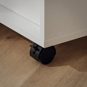 FBT34-W,Tavolino basso da salotto con ruote,Mobile multiuso