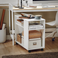 FBT34-W,Tavolino basso da salotto con ruote,Mobile multiuso