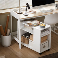 FBT34-W,Tavolino basso da salotto con ruote,Mobile multiuso