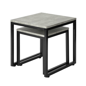 Set tavolini Soggiorno Tavolinetto da Salotto L50*P50*A50cm,Grigio FBT42-HG