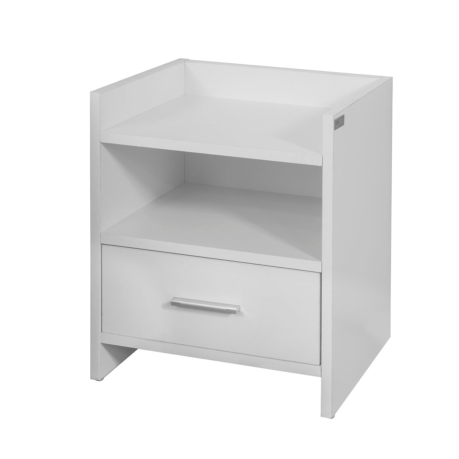 Comodino Comodino da letto con cassetto Bianco FBT66-W