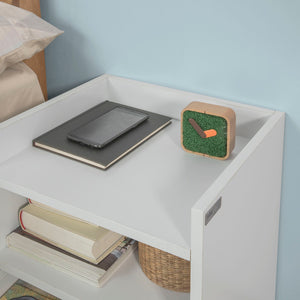 Comodino Comodino da letto con cassetto Bianco FBT66-W