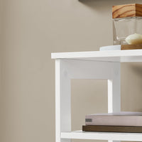 Tavolino comodino alto con cassetto e ripiani Tavolino divano L30xP28xA74cm FBT91-W