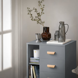 Comodino Piccolo Tavolino Divano Con 3 Cassetti Comodino Comodini L48*P40*A60cm Grigio FBT95-HG SoBuy