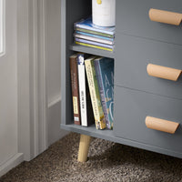 Comodino Piccolo Tavolino Divano Con 3 Cassetti Comodino Comodini L48*P40*A60cm Grigio FBT95-HG SoBuy