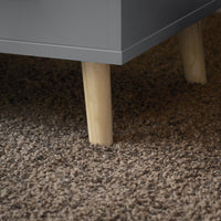 Comodino Piccolo Tavolino Divano Con 3 Cassetti Comodino Comodini L48*P40*A60cm Grigio FBT95-HG SoBuy