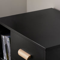 Comodino Piccolo Tavolino Divano Con 3 Cassetti Comodino Comodini L48*P40*A60cm Nero FBT95-SCH SoBuy