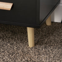 Comodino Piccolo Tavolino Divano Con 3 Cassetti Comodino Comodini L48*P40*A60cm Nero FBT95-SCH SoBuy