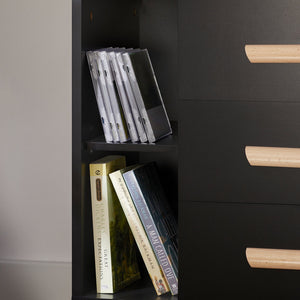 Comodino Piccolo Tavolino Divano Con 3 Cassetti Comodino Comodini L48*P40*A60cm Nero FBT95-SCH SoBuy