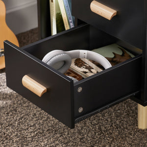 Comodino Piccolo Tavolino Divano Con 3 Cassetti Comodino Comodini L48*P40*A60cm Nero FBT95-SCH SoBuy